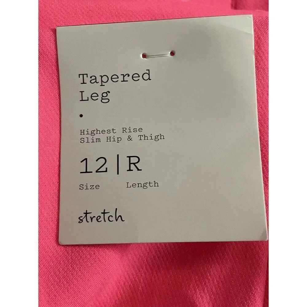 A New Day Women's Highest Rise Stretch Slim Hip & Thigh Pants Size 12 Pink - Picture 8 of 9